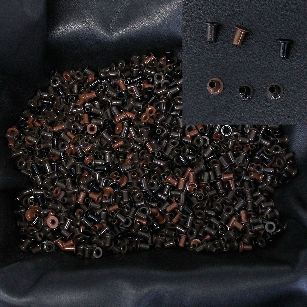 1000 pcs 3/16" Assorted Brown/Black Rivet Posts #Z7879AST