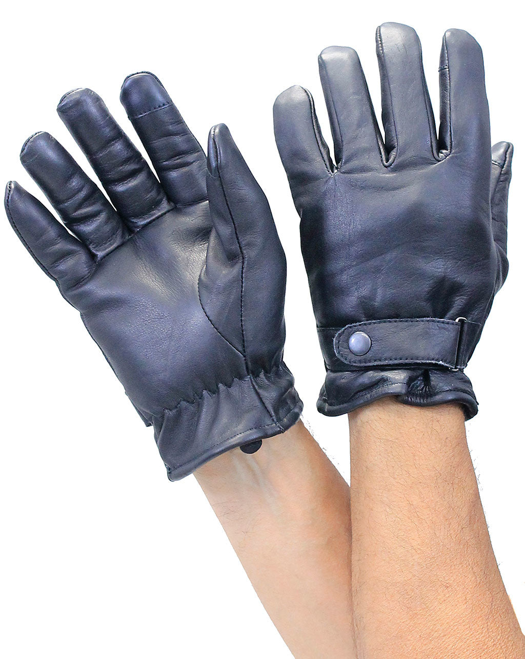 Soft Lambskin Leather Gloves Snap Cuff #G1229K