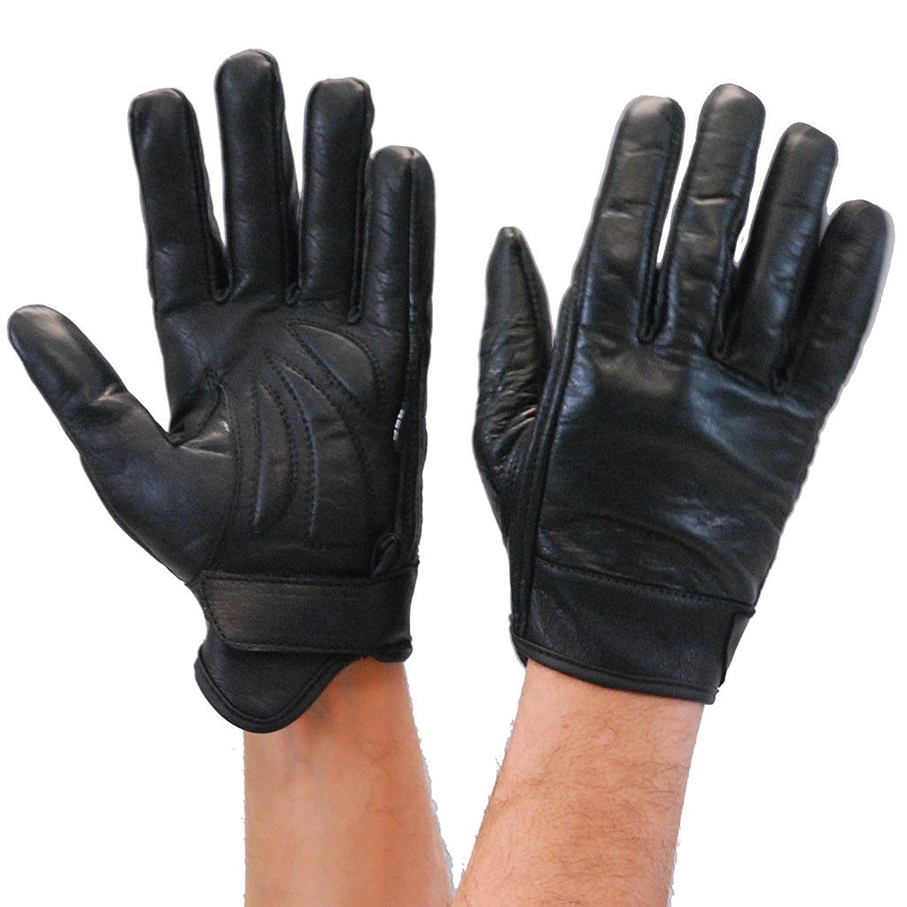 (d) Premium First Classics Motorcycle Gloves w/Gel Pads #G132GELK