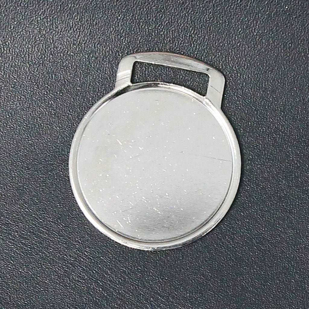 75 pcs 1.25" Nickel Plate Engravable Metal Disk / Charm / Fob #ZPLATE00S