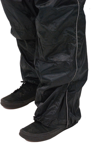 (d) Black Rain Suit with Reflector Trim - 2 pc Set #RS1039K