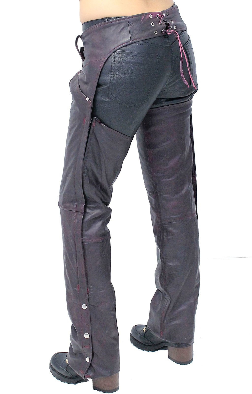 Purple Leather Chaps in Vintage Lambskin #CA717417PP