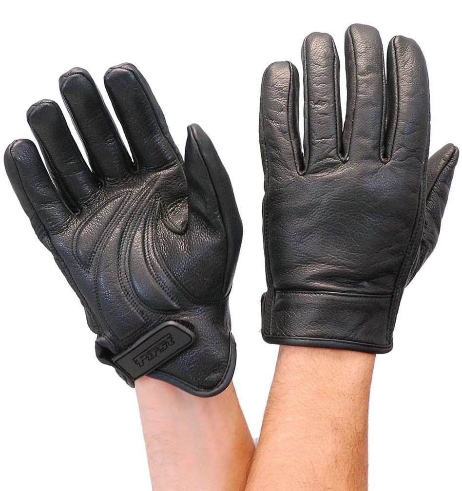 (d) Premium First Classics Motorcycle Gloves w/Gel Pads #G132GELK