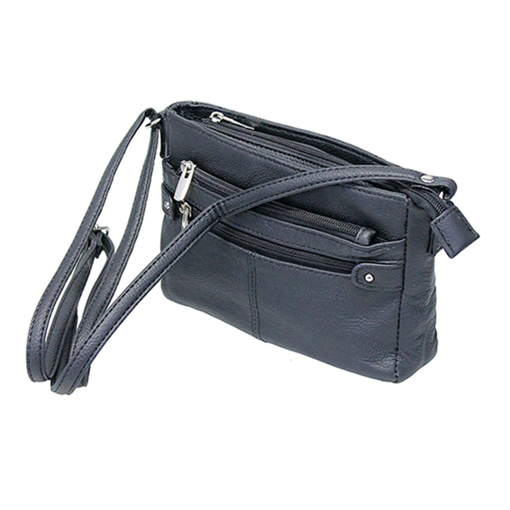 Black Long Lasting Leather Mini Purse #P0070K