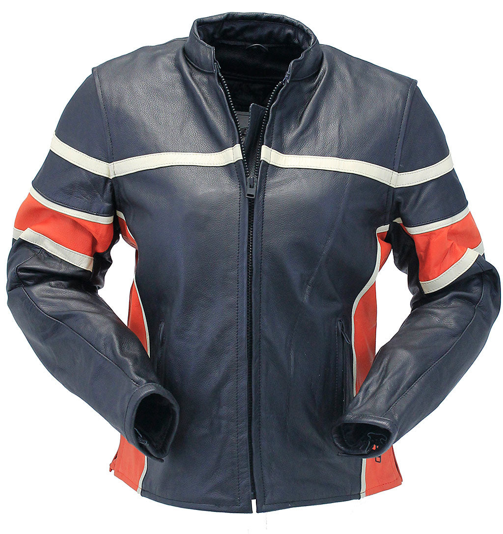 Women's Black & Orange Armor Jacket #L25AZOK (S-XL)