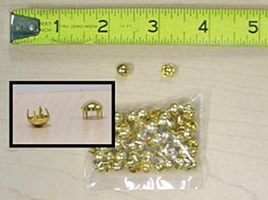 1000 pcs Gold 1/4'' Round Studs #ZSTUD0000G