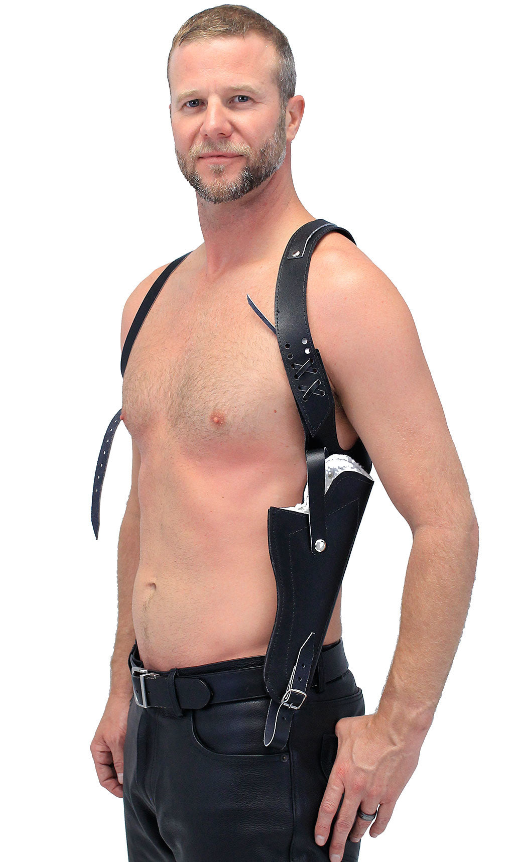 Black Leather Shoulder Holster #A358H