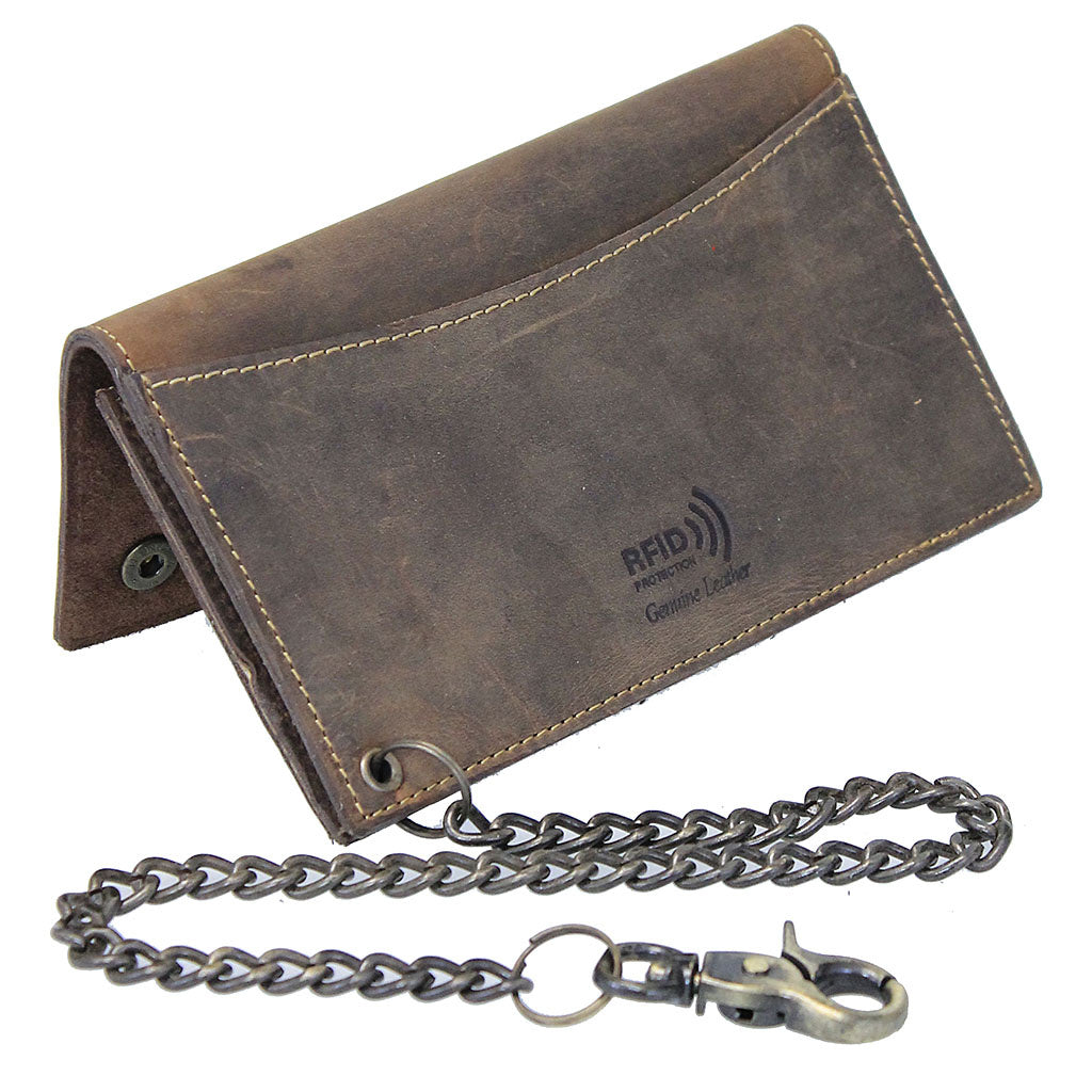 RFID Large Trucker Wallet with Chain and Claw Clip #WC51356NID