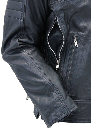 Vented Motorcycle Jacket w/Reflectors & Concealed Pockets #M6608GRVZK