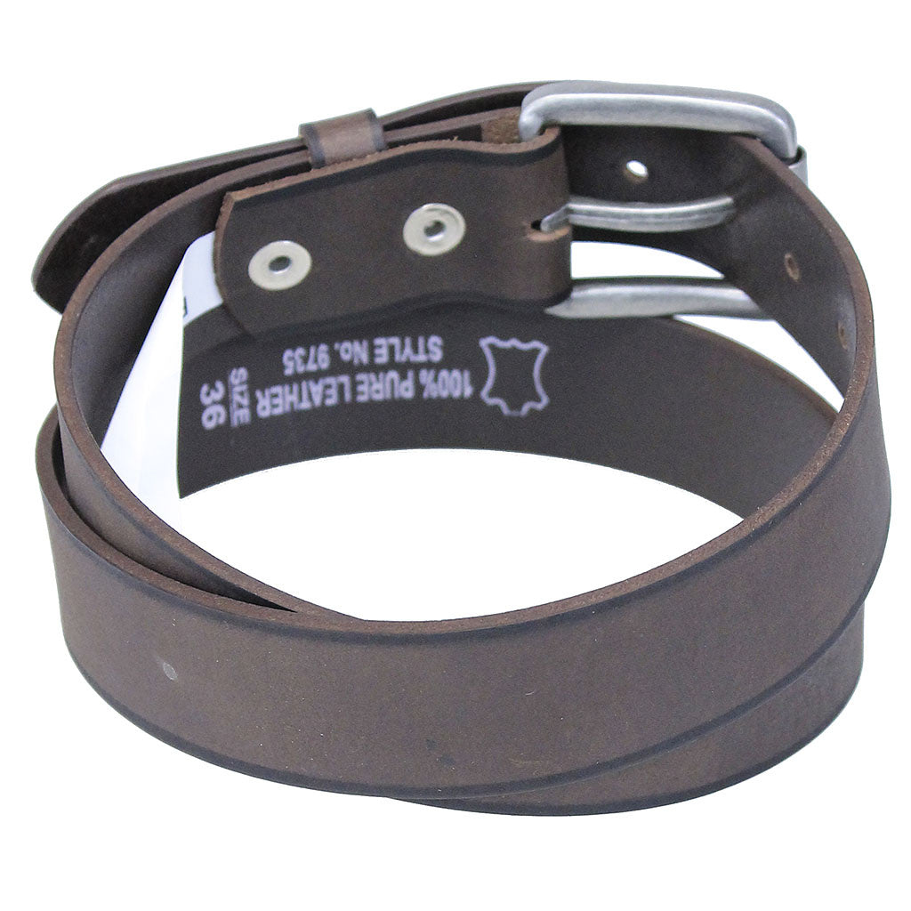 Black Trim Brown Premium Leather Belt #BT97351N