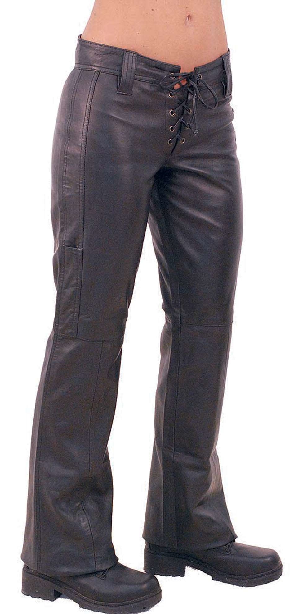 Bell Bottom Lace Up Leather Pants #LP505LL (4-6, 16)