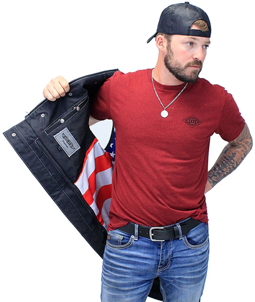 Concealed Pocket USA Flag Club Vest w/Easy Access Pocket #VM6665GFK