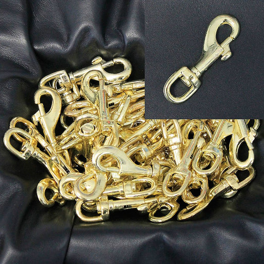 25 pcs Gold Plate 2.5" Trigger Dog Leash Clips #ZHOOK300G