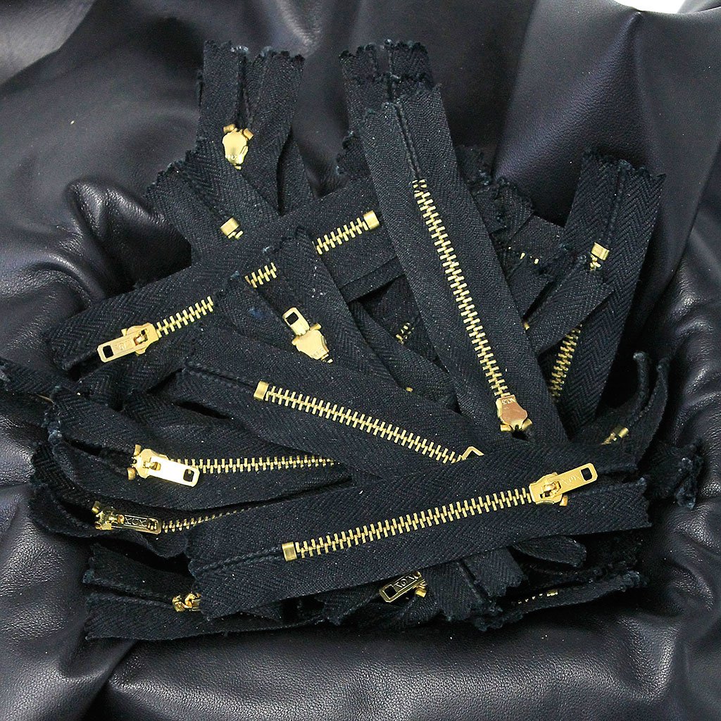 200 pcs Bulk Black 3 inch Brass Zipper w/Locking Pull #ZZIP9413BRK