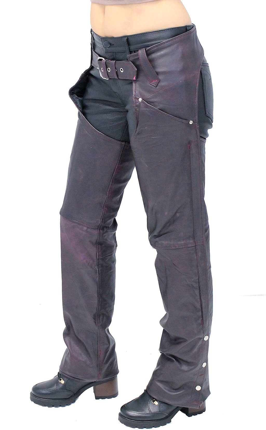 Purple Leather Chaps in Vintage Lambskin #CA717417PP