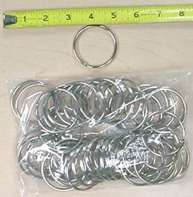 50 pcs Extra Large 2" Nickel Silver Split Key Rings #ZKEY7642S