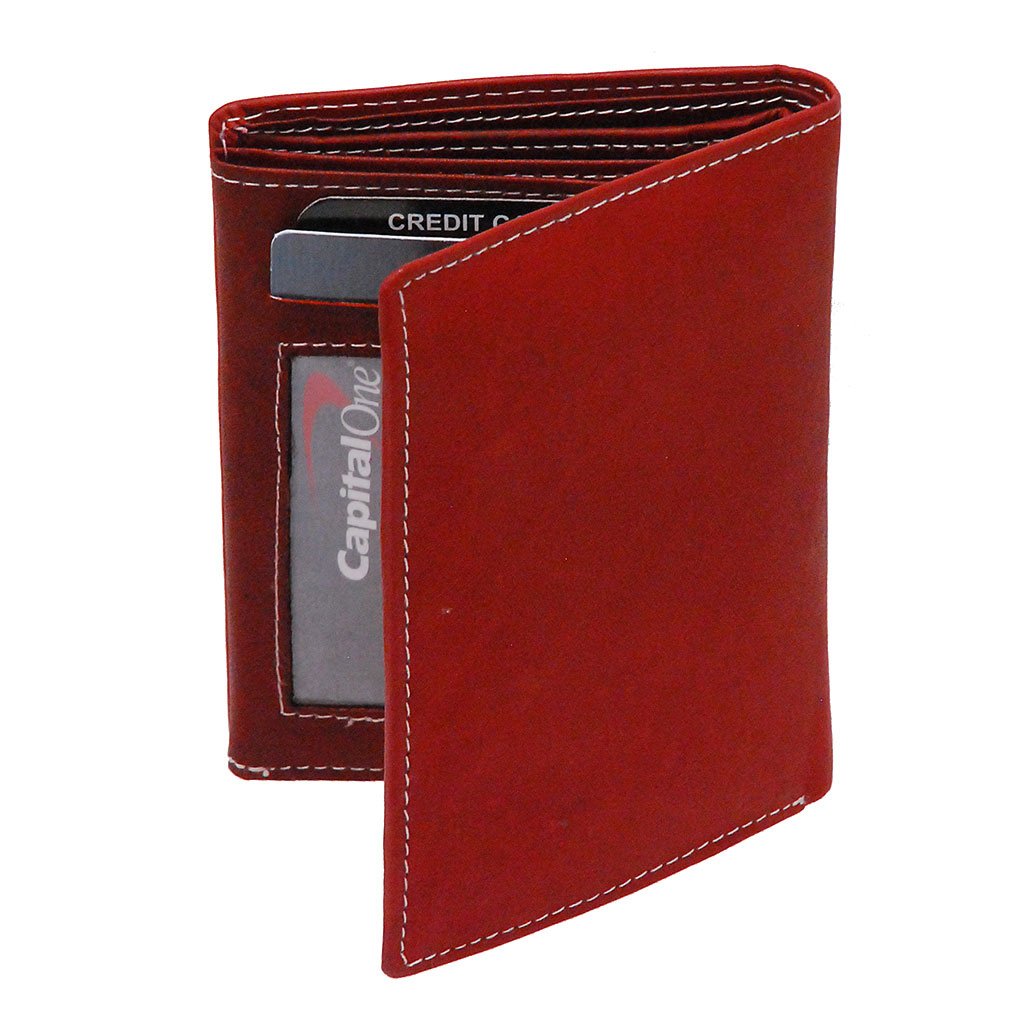 Brown Leather 12 Pocket Organizer Wallet #WL111ZN