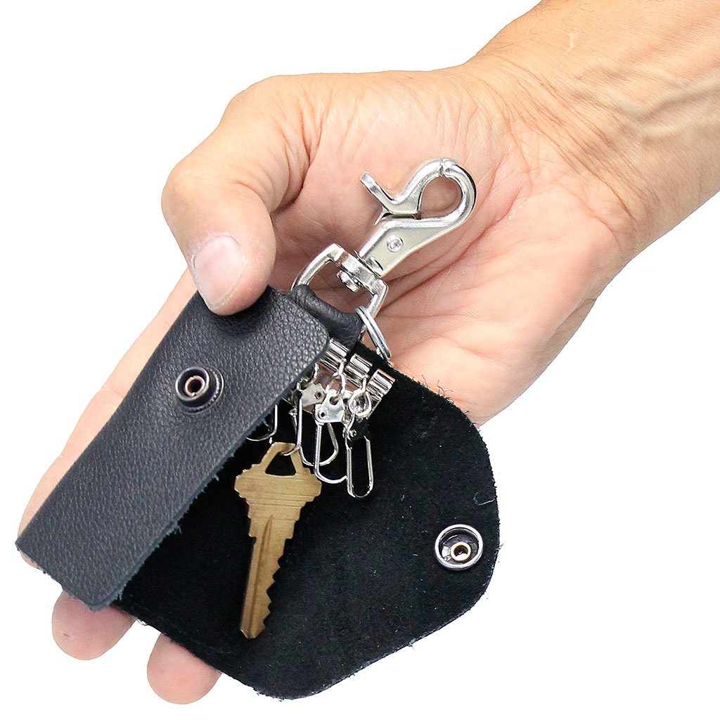 Leather Key Fob Snap Key Case with Claw Clip #AC22050PKK