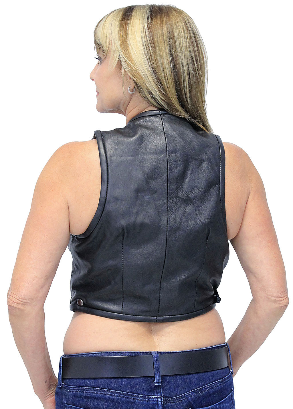 Crisscross Wrap-Up Leather Vest #LH1149WRAP