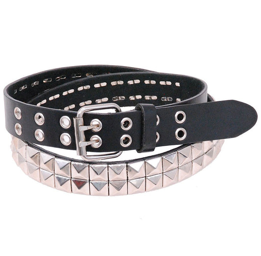 Double Row Studded leather Belt #BT178PYK