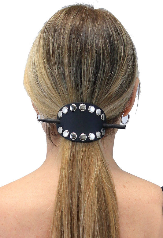 Black Studded Stick Barrette #AH101SK