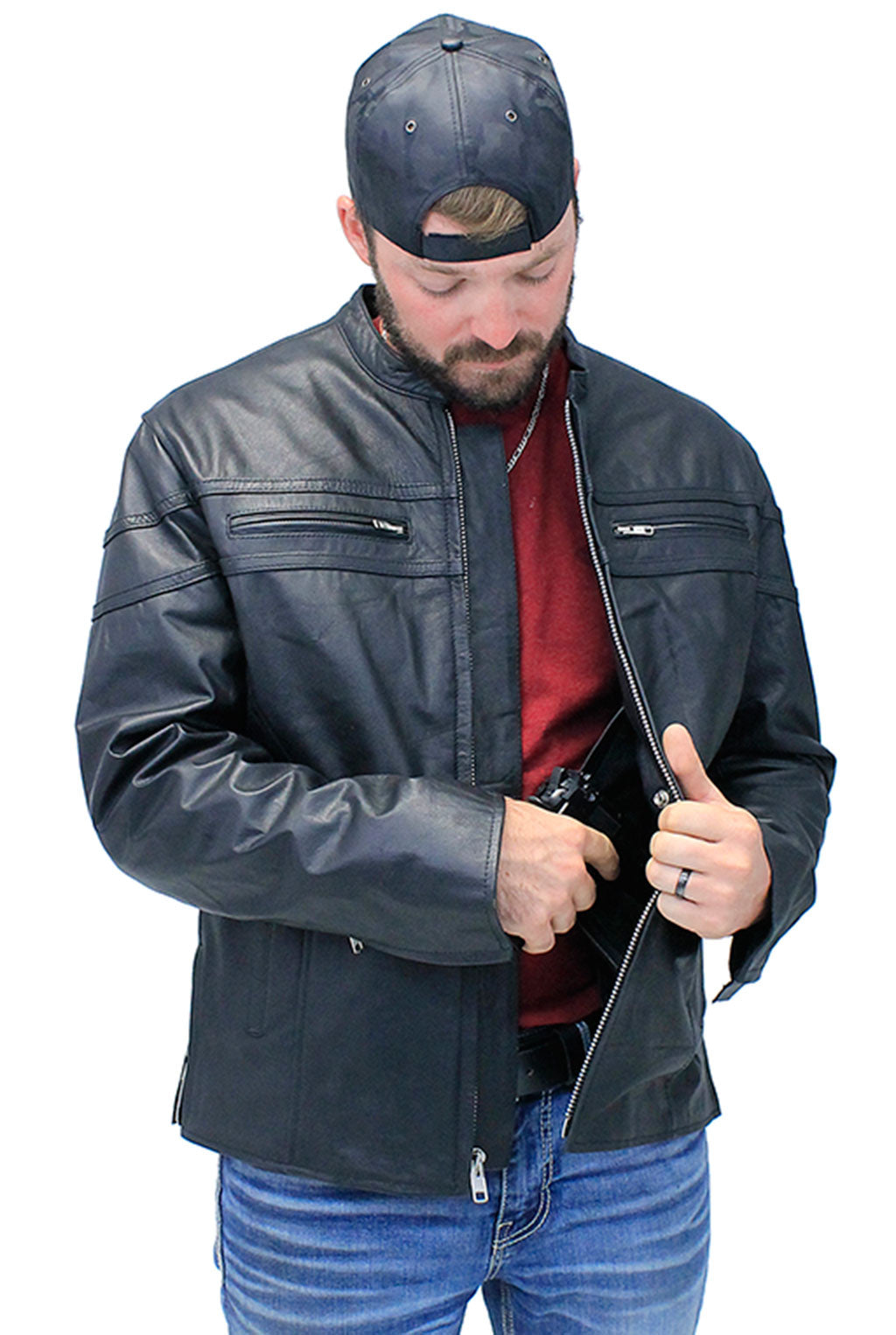 Men's Vented Side Zip Scooter Jacket #M2692GZK