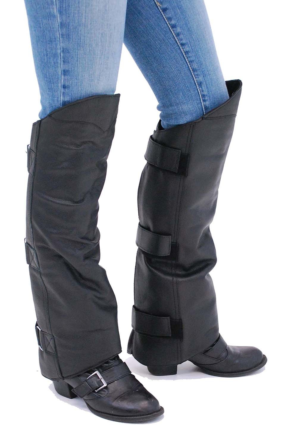 Heavy Leather Shin Chaps / Half Chaps #A199K