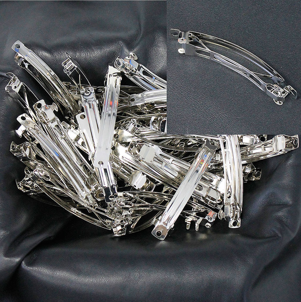 30 pcs Bulk 3 inch Hair Barrette Parts #ZBARR3S