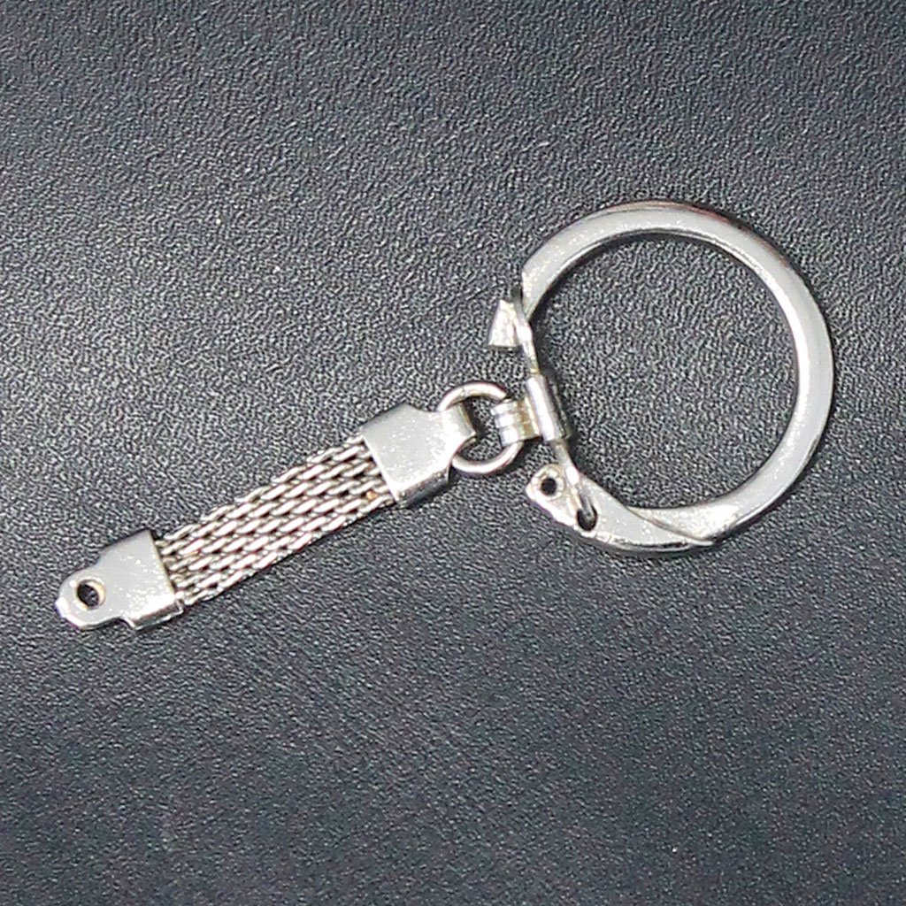 200 pcs Nickel Silver Jewelry Key Chain with Ring #ZKEY7714S