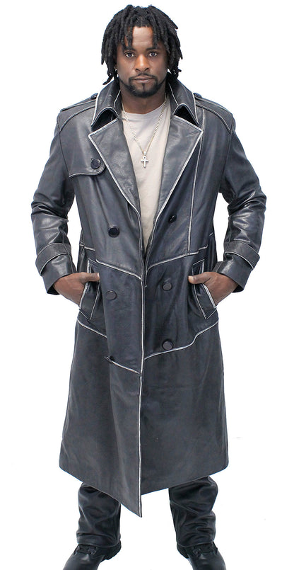 Vintage Trench Coat Vintage Raincoat Men Vintage Cowhide Jamin