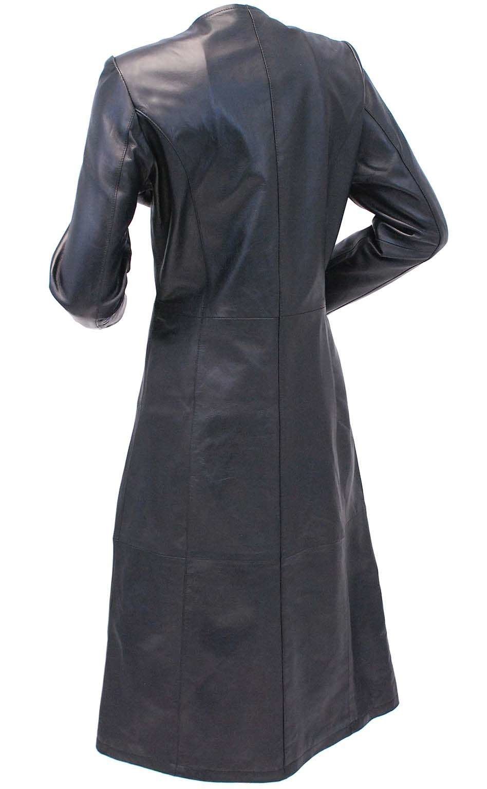 Extra Long Lambskin Leather Trench Coat for Women #L14020LL (S-3X)