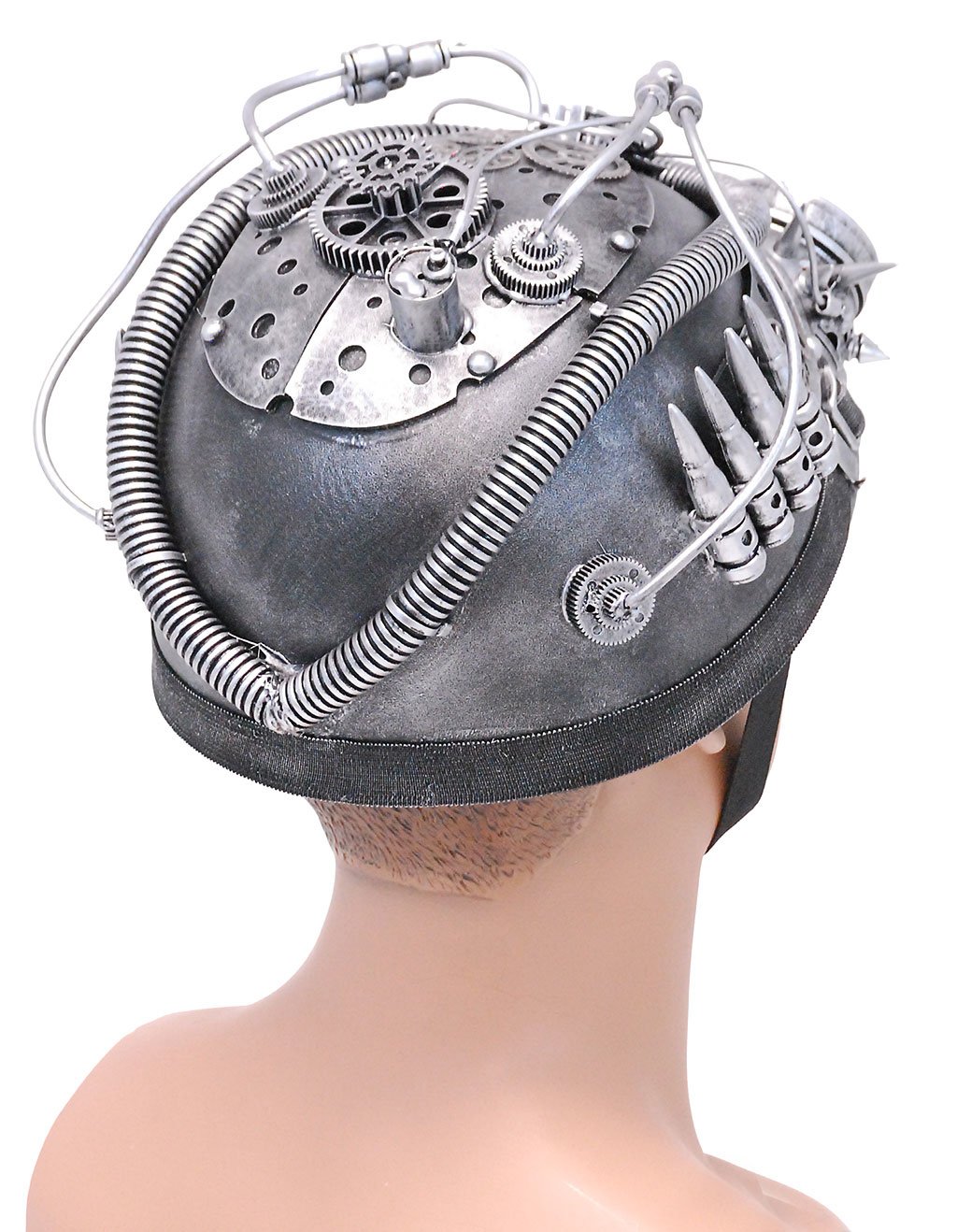 Silver Steampunk Helmet w/Goggles & More #H39419XSIL