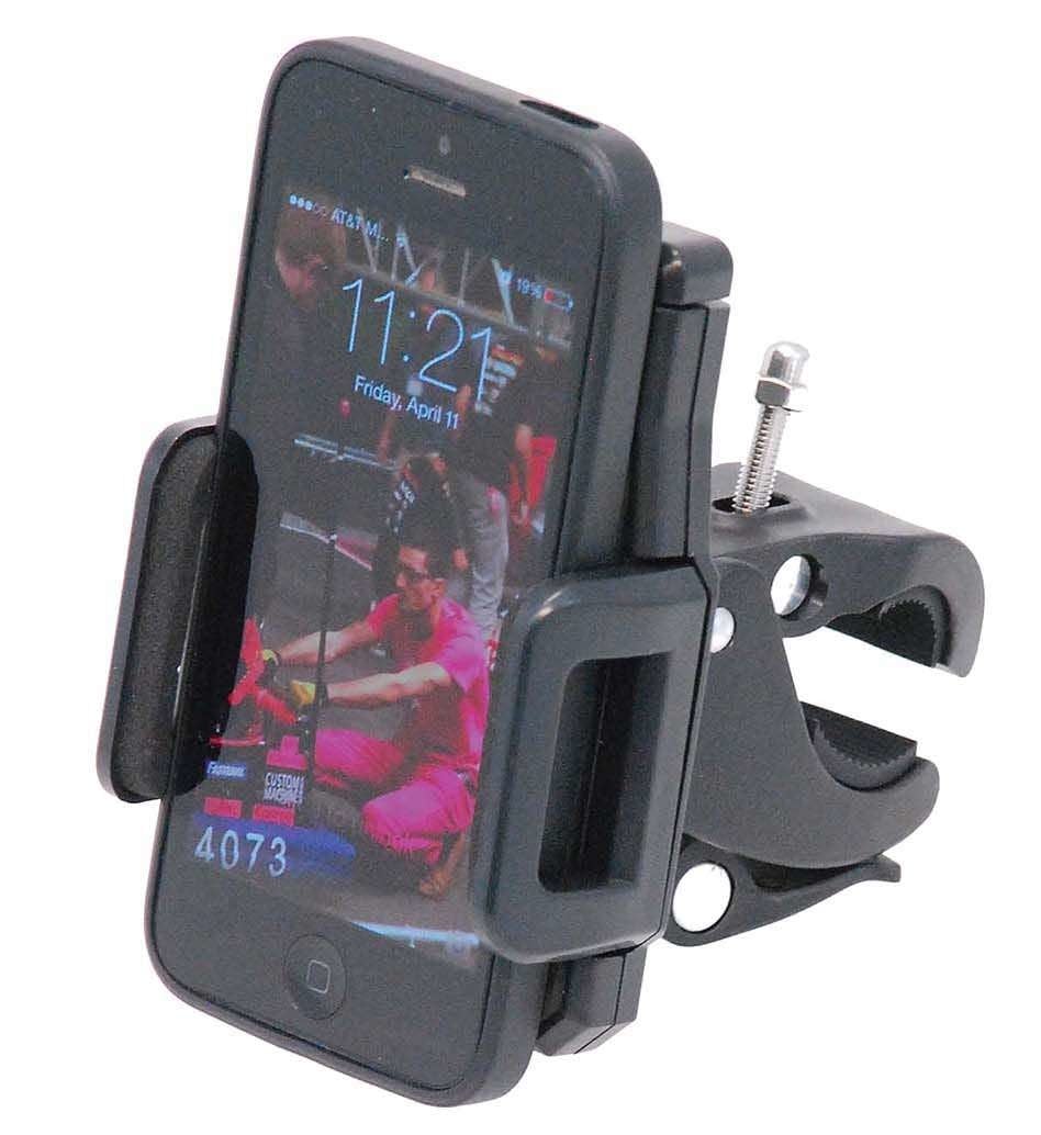 (d) Motorcycle Handlebar Clip On Cell Phone Mount #AC0645CELL