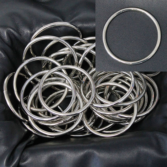 25 pcs 2 inch Bulk Nickel Plated Welded O-Rings #ZR225XS