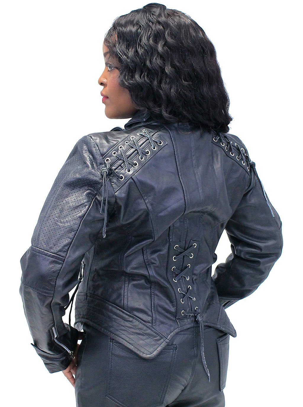 X-Lace Black Steampunk Jacket w/Concealed Pocket #L15071XZZK -