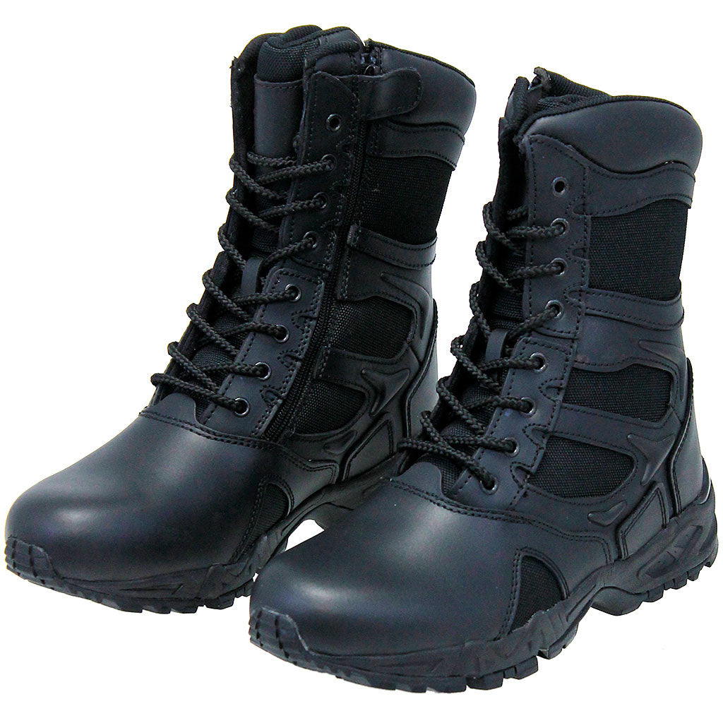 Men's Black Forced Entry Tactical  Boots w/Zipper #BM5358ZLK (9.0-10.0)