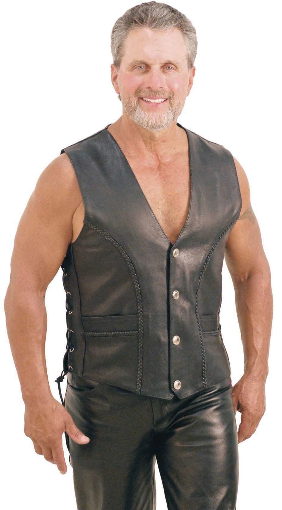 (d) Jamin' Premium Ultra Premium Leather Vest #VM319LB