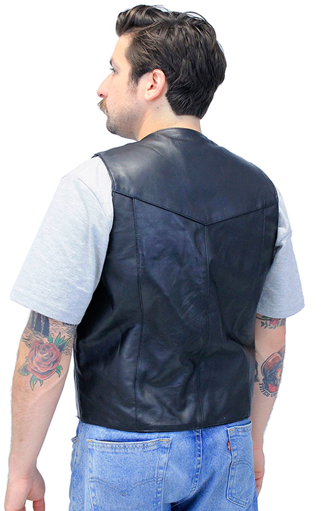 Men's Western Ultra Soft Lambskin Leather Vest #VML01