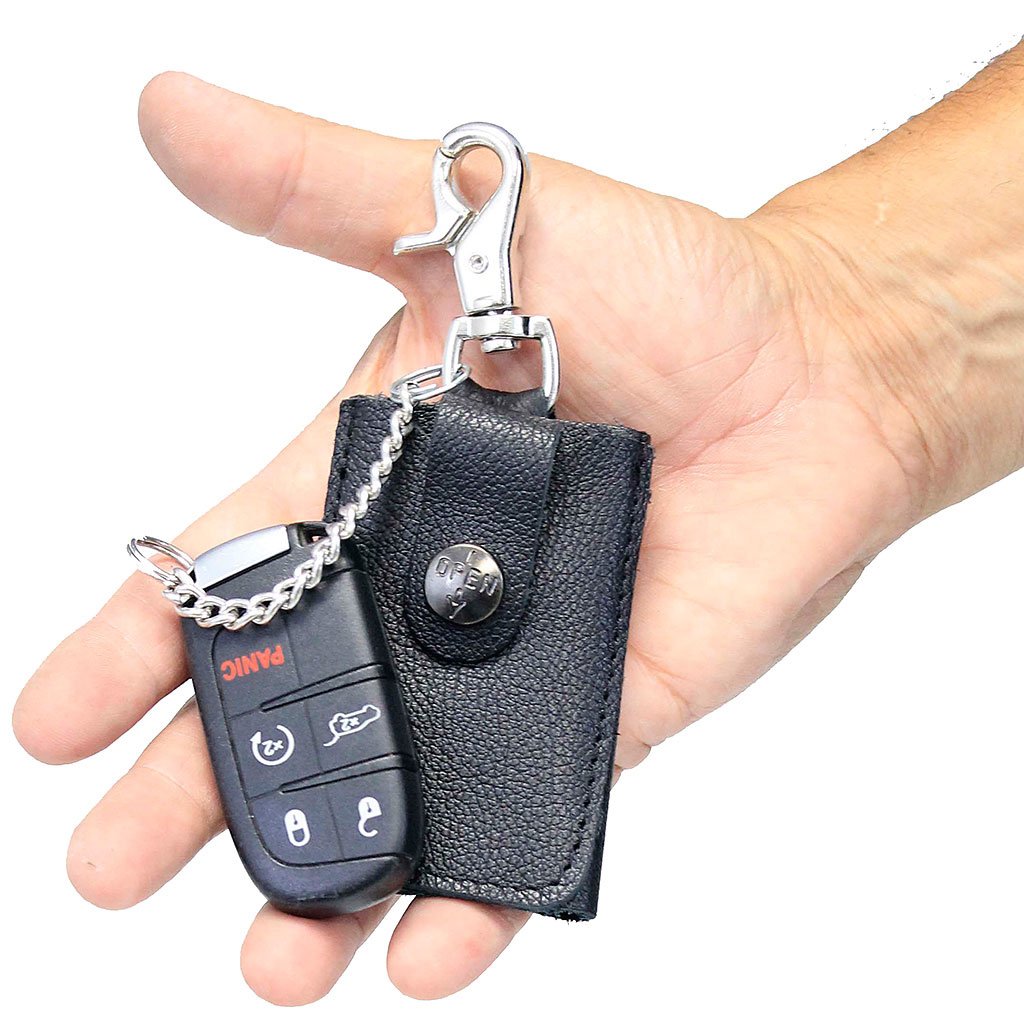 Leather Key Fob Snap Key Case with Claw Clip #AC22050PKK