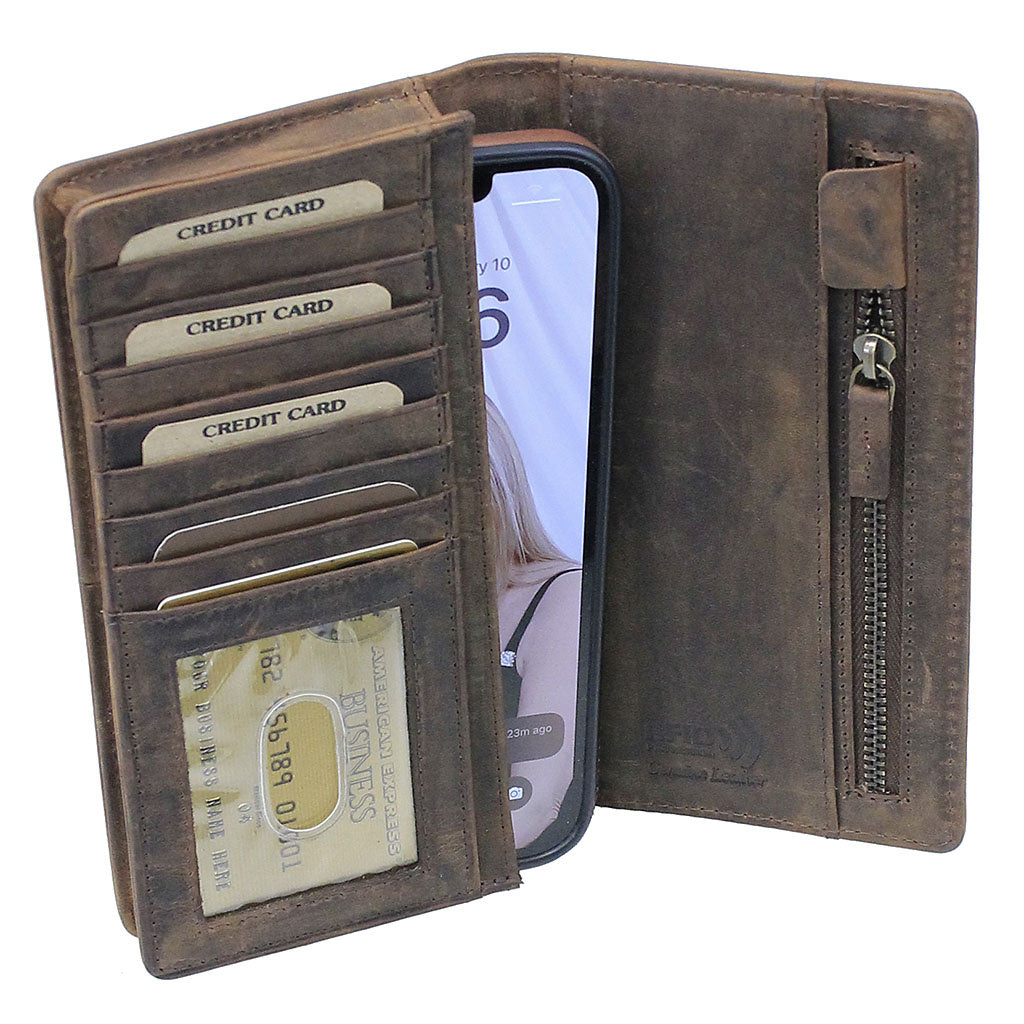 Oil Tanned Premium Cell Phone Wallet #W51355CELN