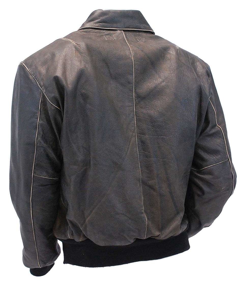 Vintage Brown Leather A2 Bomber Jacket #MA2DN (S, 2X-3X)