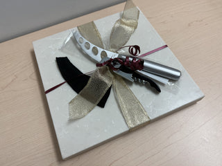 Genuine Stone Charcuterie Board w/knife, opener, sheath  #A202301