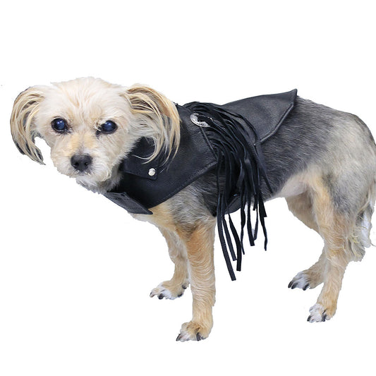 Doggie Fringed Leather Jacket - Genuine Leather Made in USA #DC2402FCK