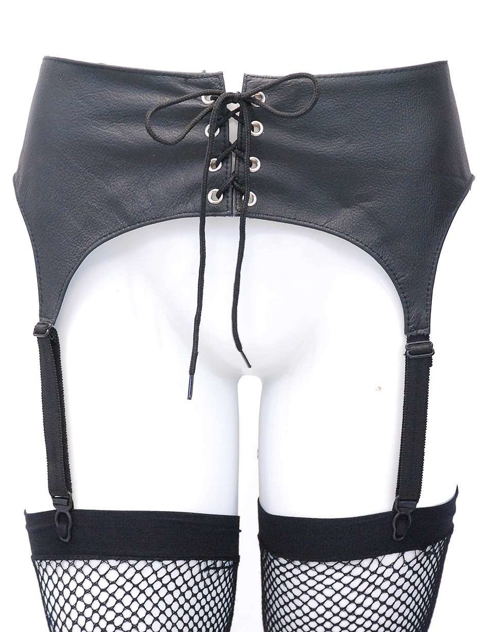Black Lace Up Genuine Leather Garter Belt #U9203GBK Jamin Leather Black Lace Up Genuine Leather Garter Belt #U9203GBK Jamin Leather