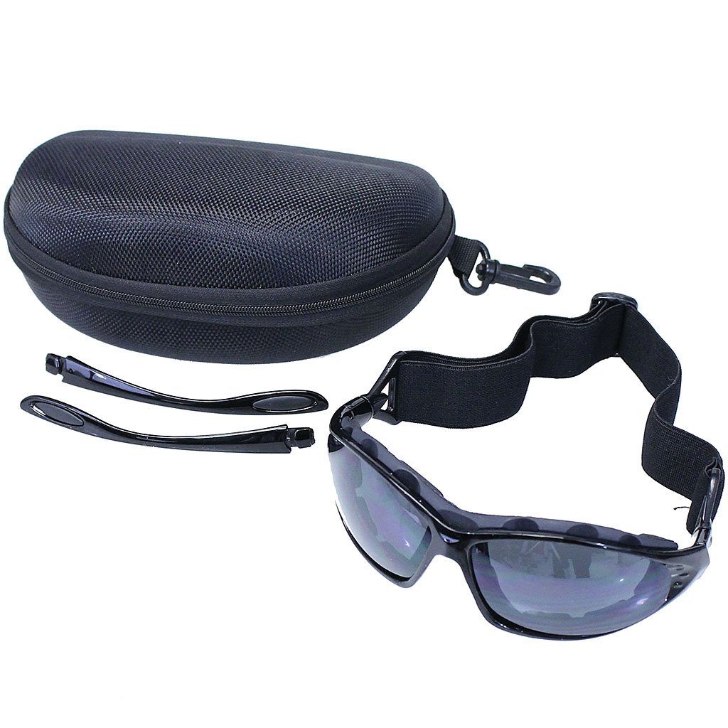 Biker Sunglass Kit Interchangable Lenses and Foam  #SG23980FSCK