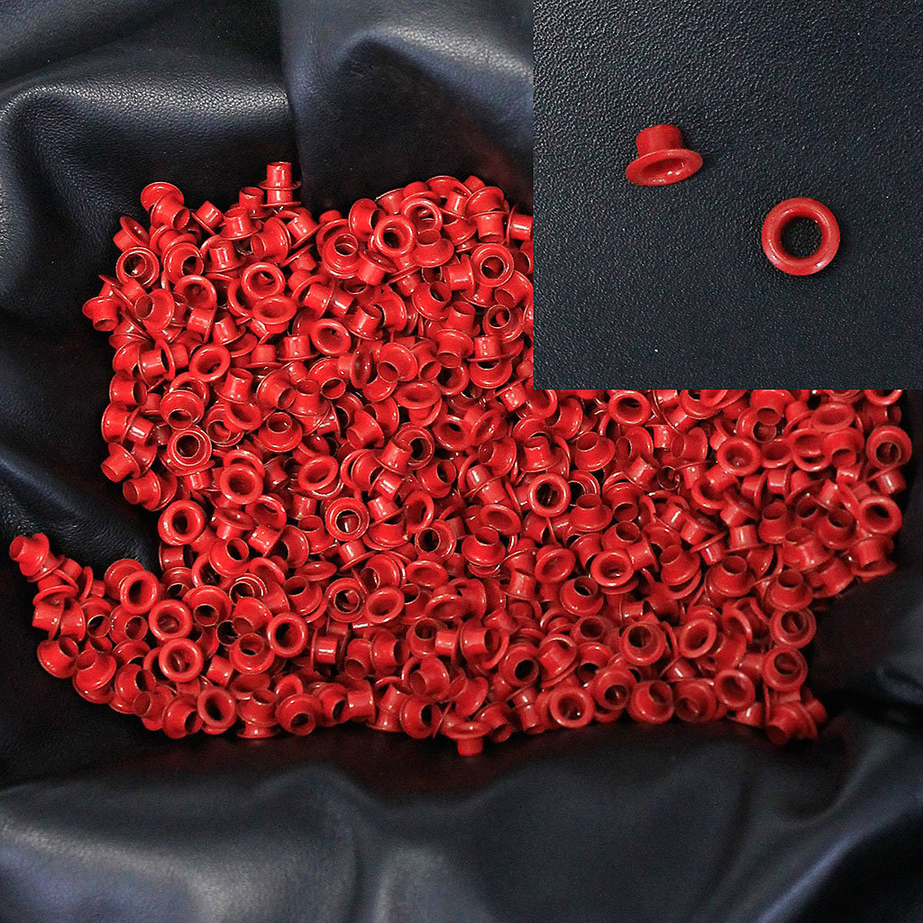 1000 pcs 4mm (1/8") Red Eyelets / Grommets #ZE7736R