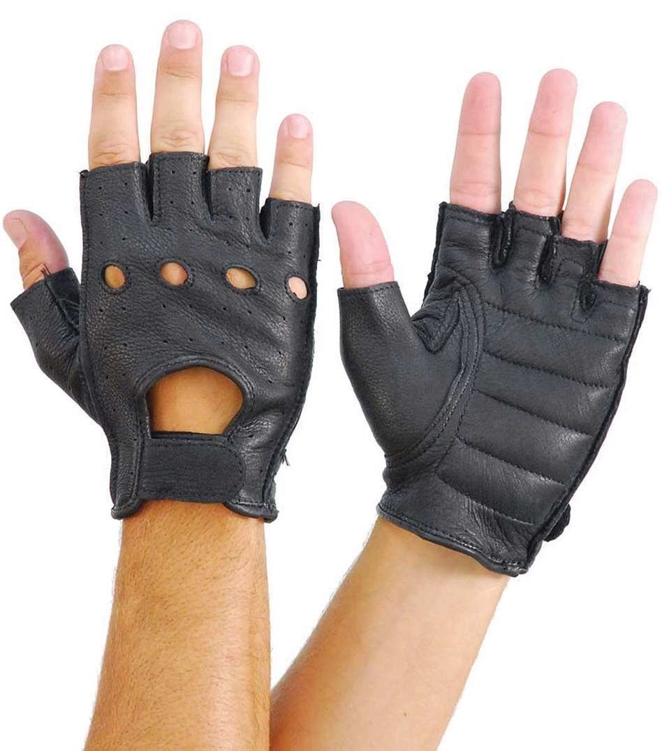 Deerskin Fingerless Leather Gloves #G31VNK