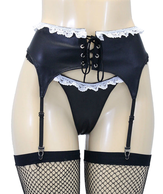 Leather and Lace Garter Set #U2110WSET