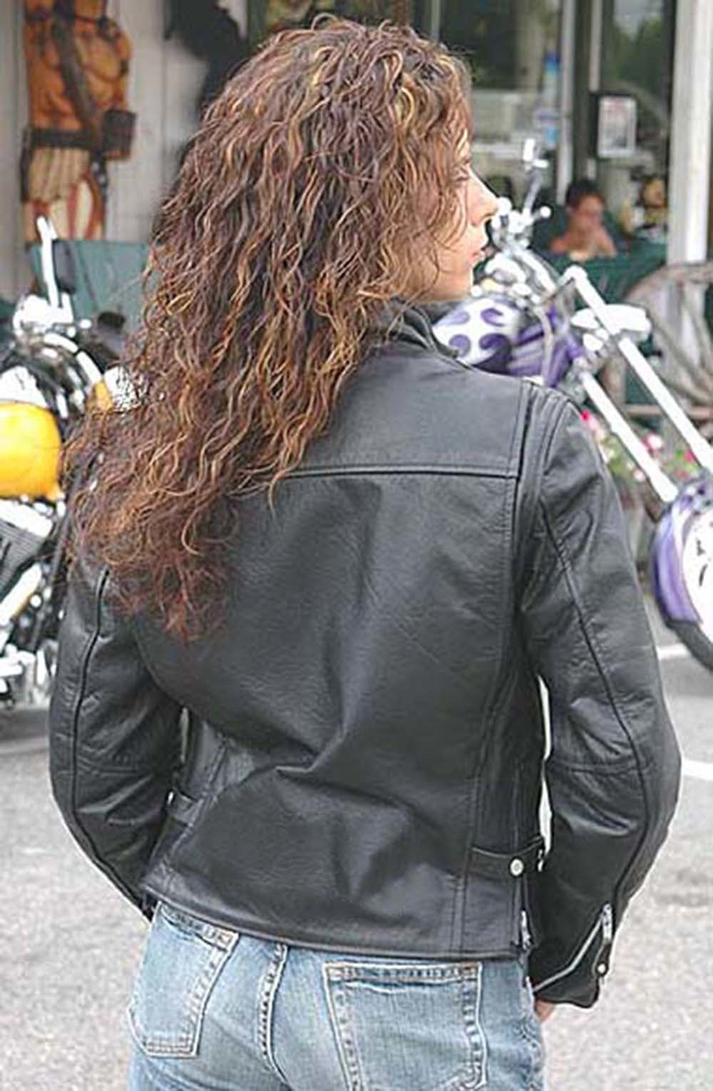 Women's Genuine Buffalo Leather Scooter Jacket #L2720ZGK (S-2X)