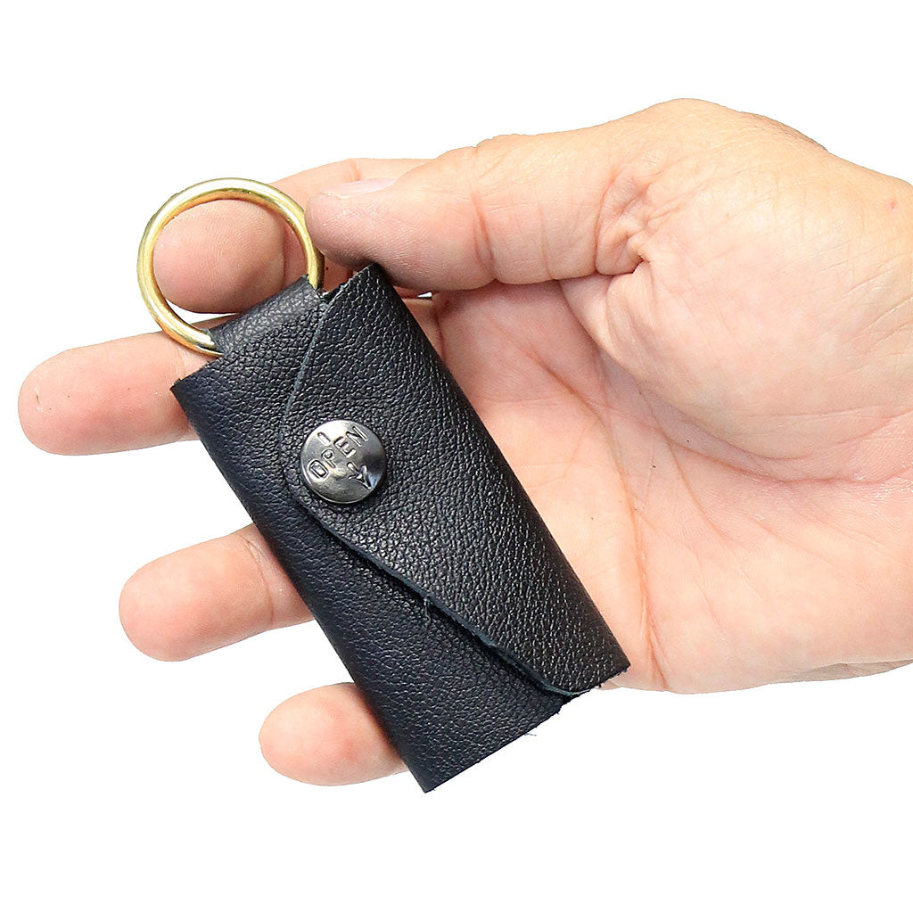 4 Key Leather Key Case with Finger Ring #AC22040GR